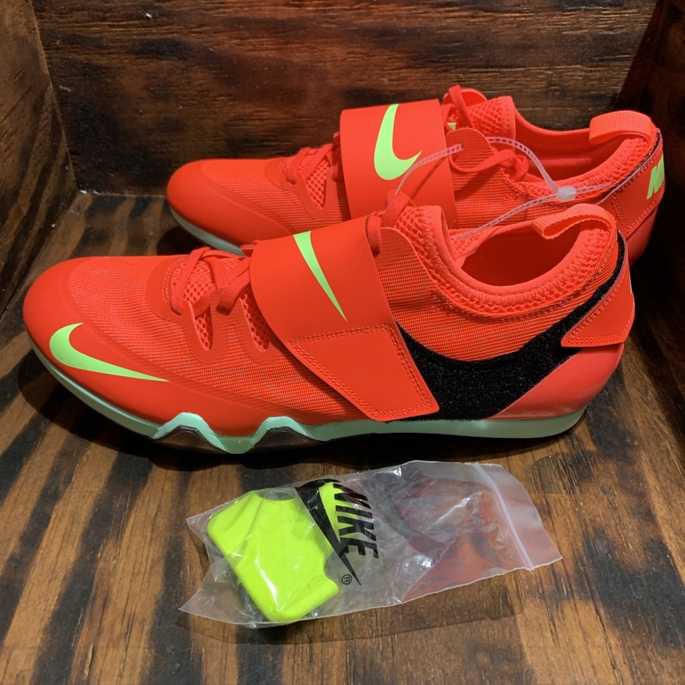 Nike Pole Vault Elite FZ9649-600 Track Spikes Bright Crimson Mens 10.5